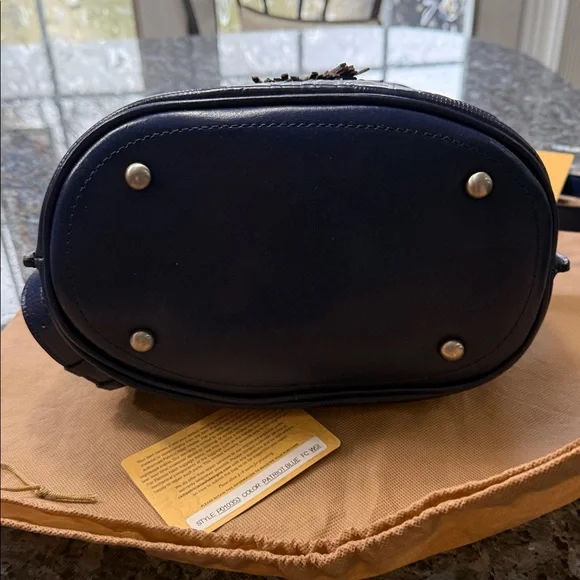 Patricia Nash Patriot Blue Tooled Leather Crossbody Bag - Picture 6 of 6